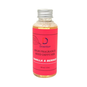 Reed Diffuser Oil Bottle 100ml Aromatic Fragrance Scent Air Freshener Vanilla & Berries