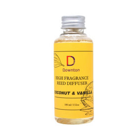 Reed Diffuser Oil Refill Bottle 100ml Aromatic Fragrance Scent Air Freshener Coconut & Vanilla