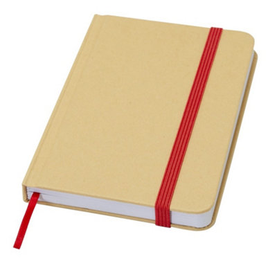 Reed Hard Cover Recycled A6 Notebook Red (One Size)