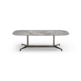 Reed Rounded Rectangular Sintered Stone Coffee Table - L140 x W72 x H38 cm