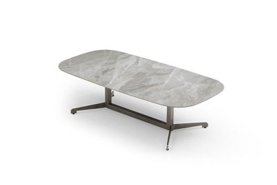Reed Rounded Rectangular Sintered Stone Coffee Table - L140 x W72 x H38 cm