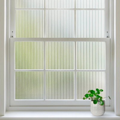 Reeded Glass Window Film Glass Windows, Decorative Removable Window ...