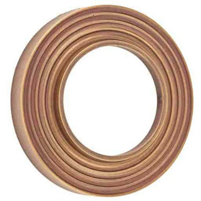 Reeded Outer Roses in Antique Brass - Elegant Door Hardware - Door Handle
