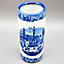 Reepham Round Umbrella Stand  - Vase - L20 x W20 x H46 cm - Blue/White
