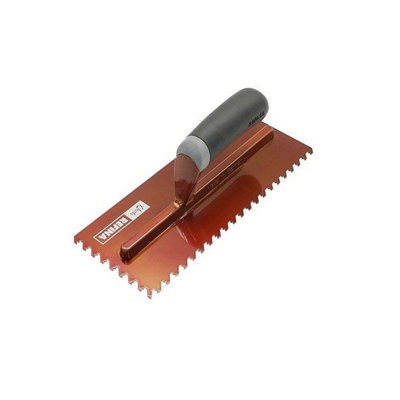 Refina NotchTile Copper Adhesive Spreading Notched Tiling Trowel Left Handed 11" (280mm) with 6mm Notches - 2022806L