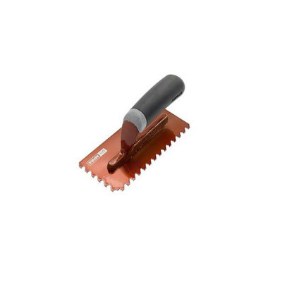 QEP 1/4 In. X 1/4 In. X 1/4 In. Comfort Grip Stainless Steel Square-Notch Flooring Trowel 49915-12 - The Home Depot