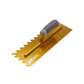 Refina NotchTile Gold Adhesive Spreading Notched Tiling Trowel Right Handed 14" (355mm) with 12mm Notches - 2023612R