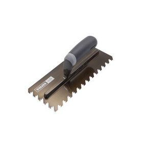 Refina NotchTile Graphite Adhesive Spreading Notched Tiling Trowel Left Handed 11" (280mm) with 10mm Notches - 2022810L
