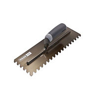 Refina NotchTile Graphite Adhesive Spreading Notched Tiling Trowel Left Handed 14" (355mm) with 10mm Notches - 2023610L