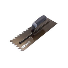 Refina NotchTile Graphite Adhesive Spreading Notched Tiling Trowel Right Handed 14" (355mm) with 10mm Notches - 2023610R