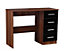 REFLECT 4 Drawer Dressing Table in Gloss Black Drawer Fronts and Walnut Carcass