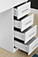 REFLECT 4 Drawer Dressing Table in Gloss White Drawer Fronts and Matt White Carcass