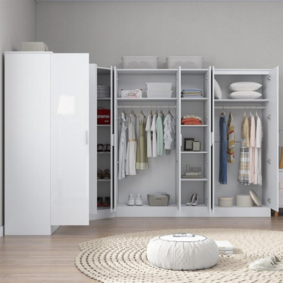 Reflect 4pc Wardrobe Bundle - 2 Door Corner + 3 Door Plain + 2x 2 Door ...