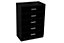 REFLECT 5 Drawer Chest of Drawers in Gloss Black Drawer Fronts and Black Oak Carcass