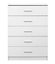 REFLECT 5 Drawer Chest of Drawers in Gloss White Drawer Fonts and Matt White Carcass