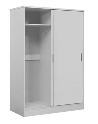 REFLECT XL 2 Door Sliding Wardrobe in Gloss White Door Fronts and