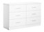 REFLECT XL 6 Drawer Chest of Drawers in Gloss White Fronts and Matt White Carcass
