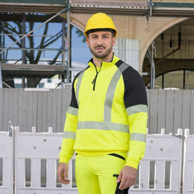 Reflective Jacket For Outdoor Construction Sites Cold Proof Traffic Safety Clothing Yellow 2XL