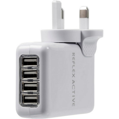 Reflex Active Power Pro Travel Plug Universal Adapter With 4 Port USB ...