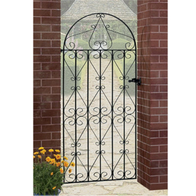 REGA Metal Scroll Tall Bow Top Garden Gate 838mm GAP x 1791mm High RBZP41 - 3
