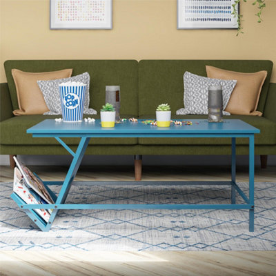 Regal Coffee Table in Metal Blue