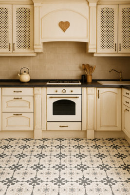Regal Tile Effect Vinyl Flooring DIY Elegant Vinyl Flooring Roll Non-Slip Easy Clean Waterproof Lino Vinyl Floor