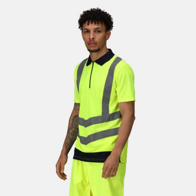 Regatta 207 70 Wicking Polo Shirt High Viz Hi Vis Yellow Large TRS189 207 70