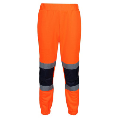 Regatta Professional Pro Hi Vis Jogger Pants Orange Navy Blue