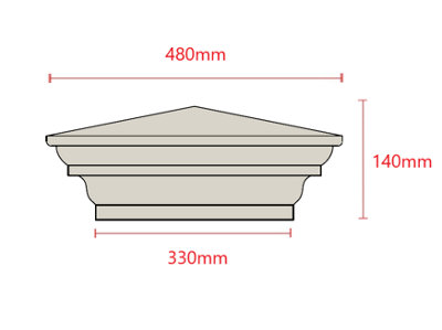 Regency 13 Inch Cast Stone Apex Pier Cap Pack of 2