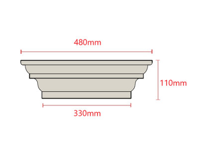 Regency 13 Inch Cast Stone Flat Top Pier Cap Pack of 2