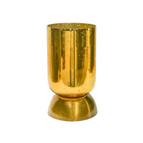 Regency Metalic Tiered Decorative Vase - Glass - L15 x W15 x H23.5 cm - Gold