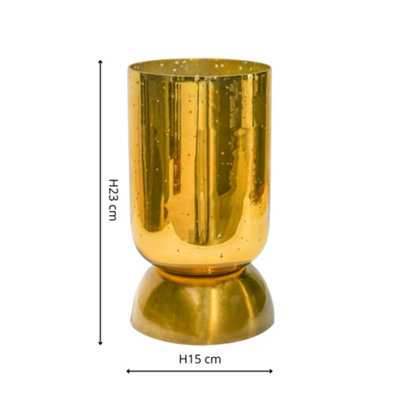 Regency Metalic Tiered Vase Gold H27.5cm D15cm