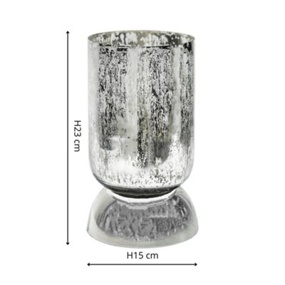 Regency Metalic Tiered Vase Silver H23.5cm D15cm