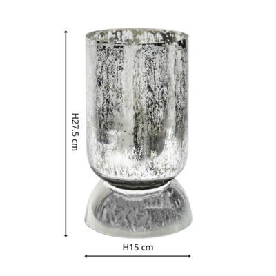 Regency Metalic Tiered Vase Silver H27.5cm D15cm