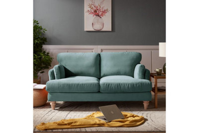 Regent 2 Seater Sofa, Teal Velvet