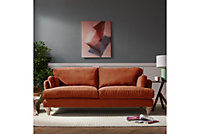 Regent 3 Seater Sofa, Burnt Orange Velvet