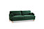 Regent 3 Seater Sofa, Dark Green Velvet