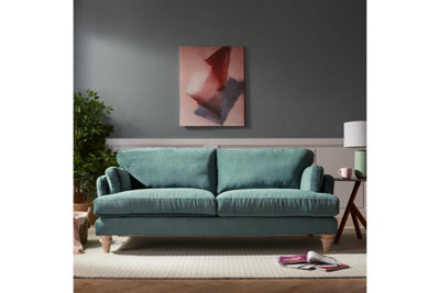 Regent 3 Seater Sofa, Teal Velvet