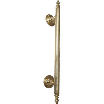 Regent Polished Brass Pull Handle - 460x20mm - Door Handle