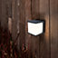 REGGIE CUBE- CGC Dark Grey Cube Solar LED Outdoor Wall Light with Motion Sensor