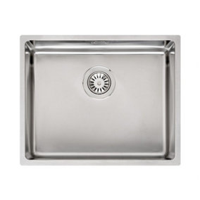 Reginox HOUSTON 50X40 - 1 Bowl Integrated, Semi-Integrated, Undermount Stainless Steel Kitchen Sink