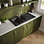 Reginox RL 401CB II Black 1.5 Bowl Inset Reversible Ceramic Kitchen Sink