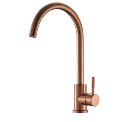 Reginox Taravo CP Single Lever Swan Neck Copper Kitchen Mixer Tap