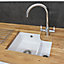 Reginox TUSCANY White 1.5 Bowl Undermount Ceramic Kitchen Sink