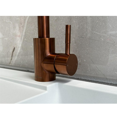 ReginoxTaravo CP Copper Single Lever Swan Neck Kitchen Mixer Tap