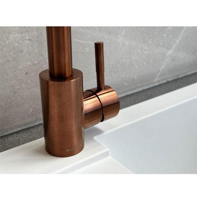 ReginoxTaravo CP Copper Single Lever Swan Neck Kitchen Mixer Tap