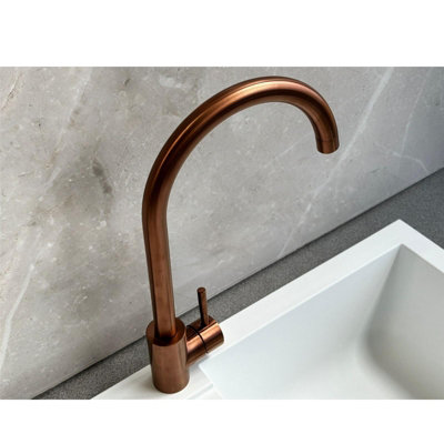 ReginoxTaravo CP Copper Single Lever Swan Neck Kitchen Mixer Tap