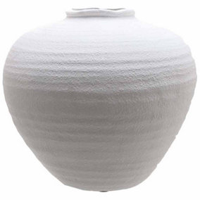 Regola Large Vase - Ceramic - L35 x W35 x H31 cm - Matt White