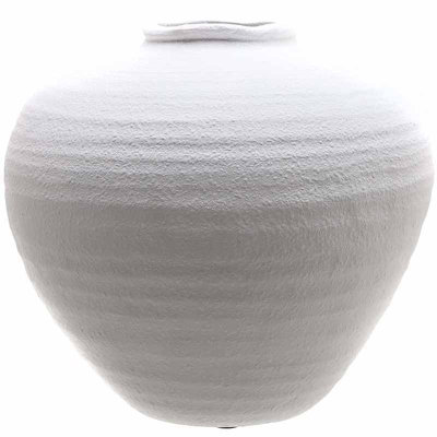 Regola Vase - Ceramic - L28 x W28 x H26 cm - Matt White