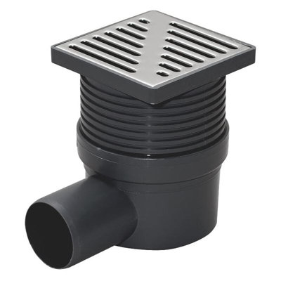 Regulated Height Side Outlet 100x100mm Floor Ground Waste Drain Gully Trap